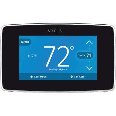 Emerson Sensi WiFi 7-Day Programmable Black Digital Thermostat